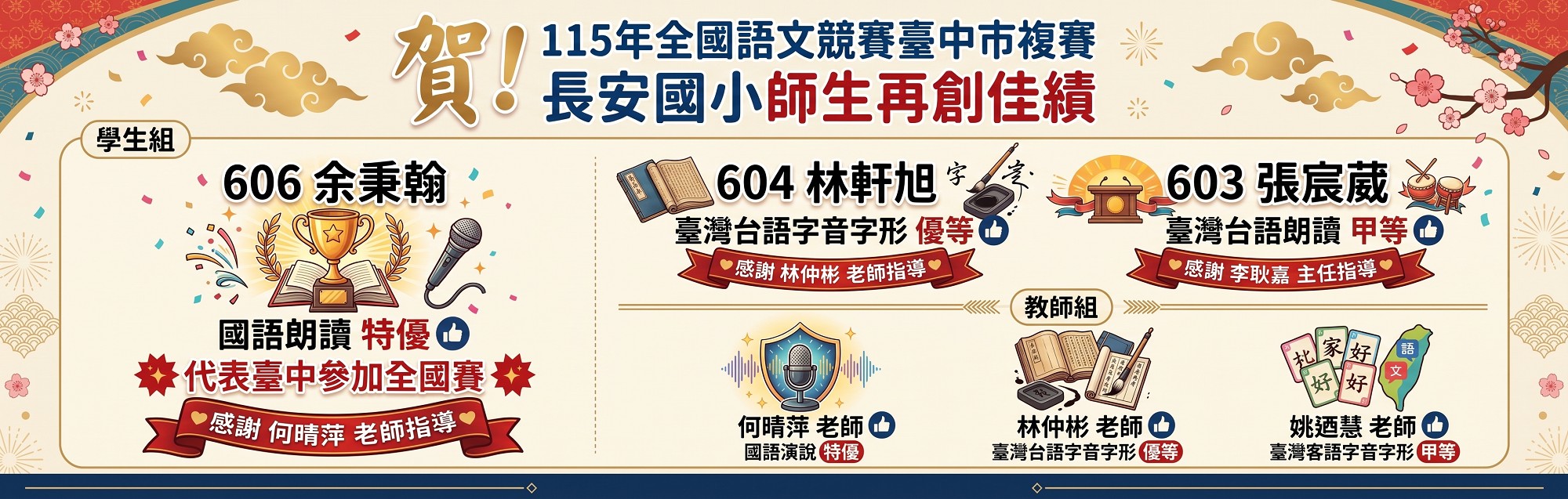 長安師生再創佳蹟